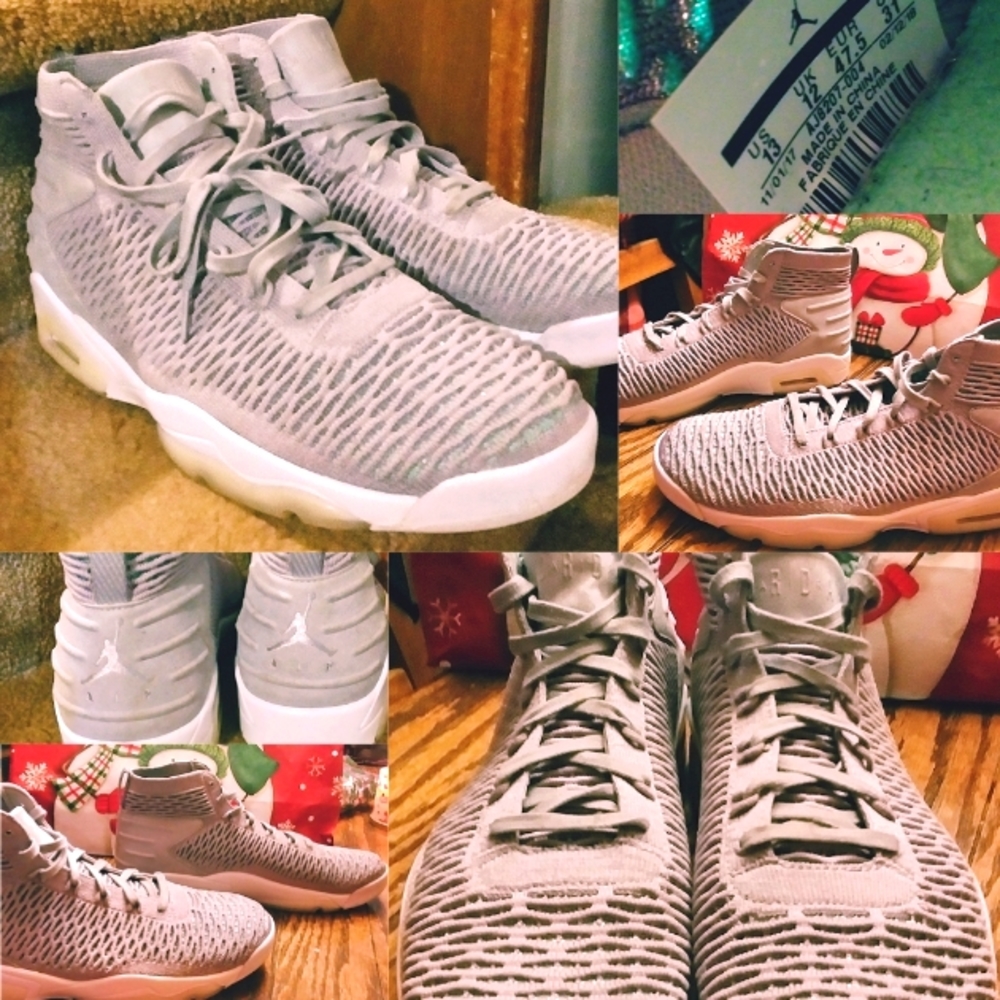 Nike Air Jordan FlyKnit Elevation 23 Grey Hi top Men's 13 sneakers